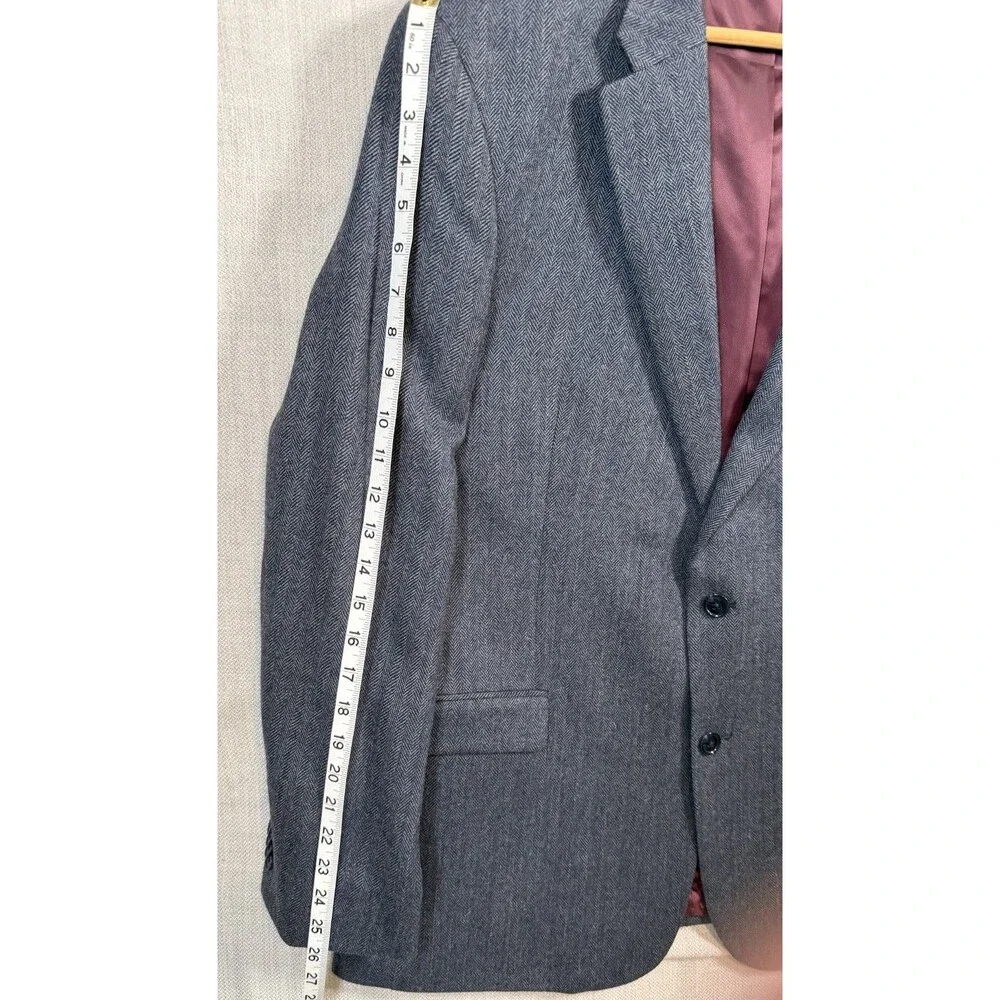 TOMMY HILFIGER Men's 44R Gray Tweed Wool Blazer Sport Coat Jacket Preppy Classic